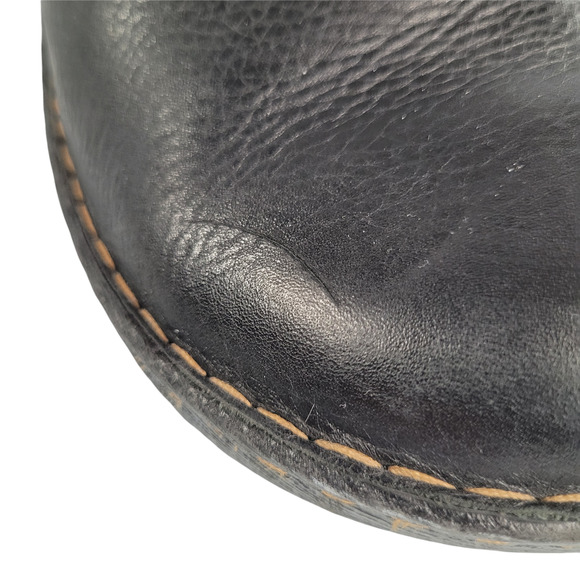 Born size 10 black leather work clogs nursing walking - Picture 6 of 9